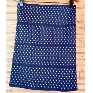 Pleasure Doing Business Pencil Skirt Navy Midnight Stars Medium Poly Rubber Mini